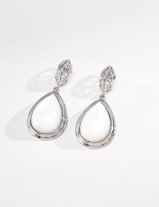 Vintage Teardrop Stone Earrings