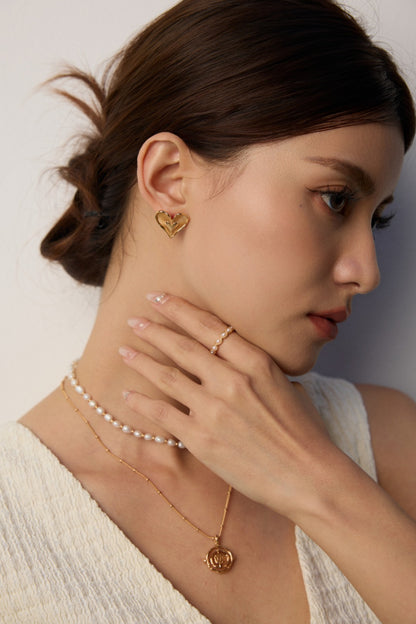 Elara Pearl Band Ring