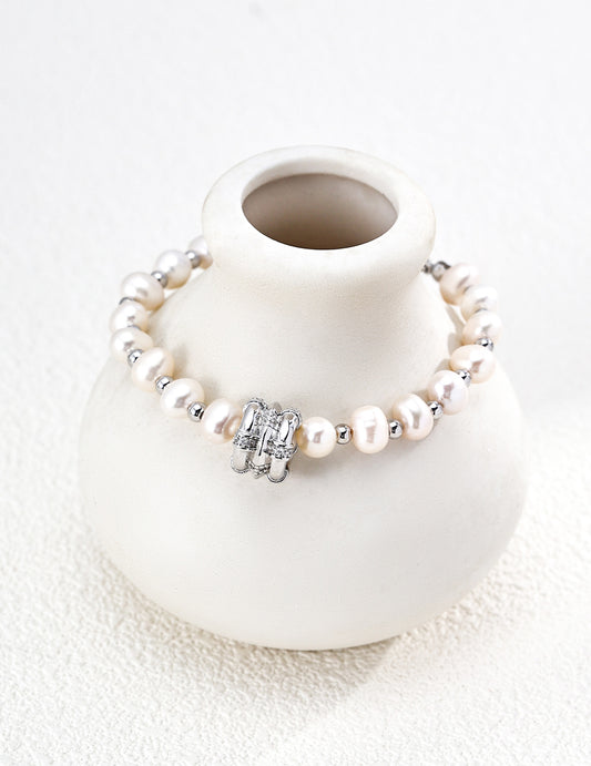 Vintage Gold Pearl Lucky Bracelet