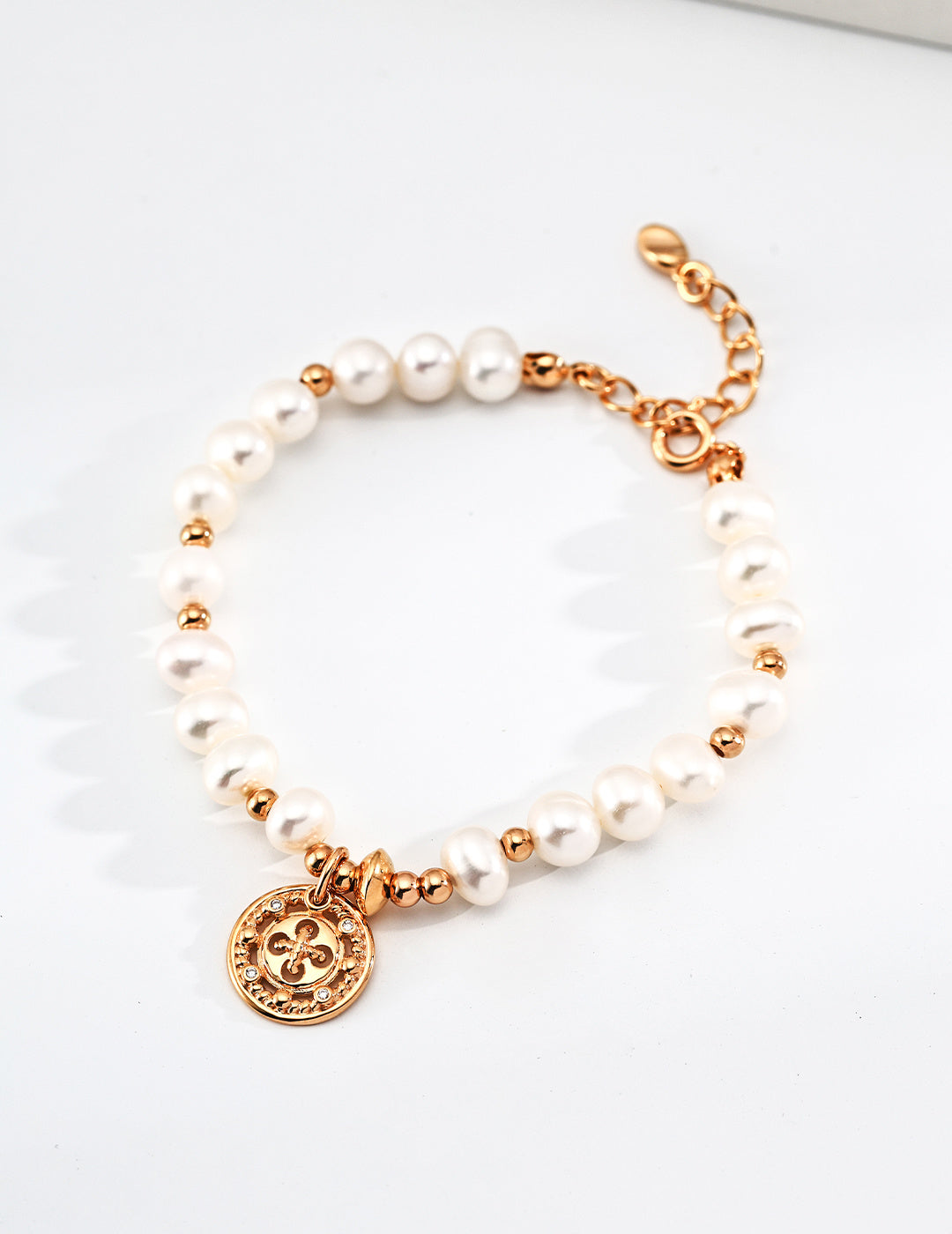Luna Pearl Charm Bracelet