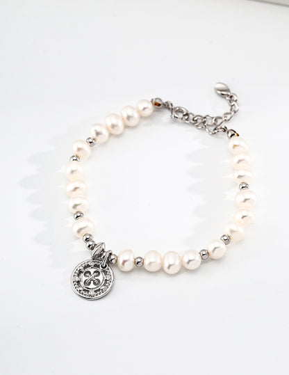 Luna Pearl Charm Bracelet