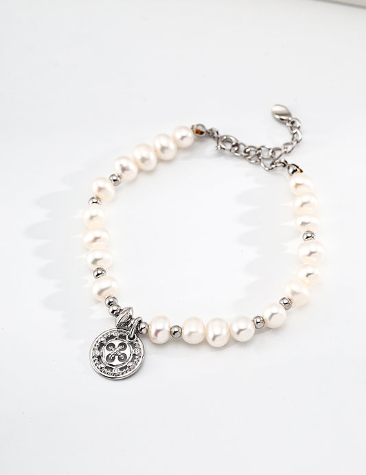 Luna Pearl Charm Bracelet