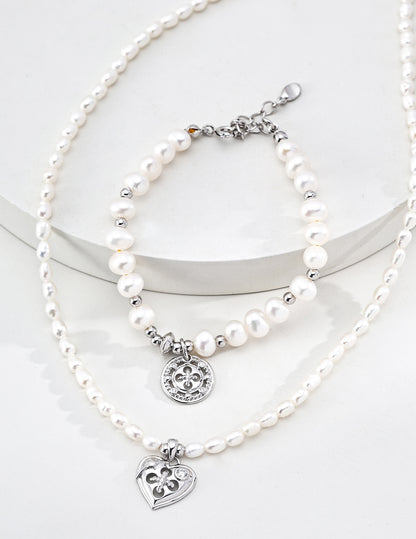 Luna Pearl Charm Bracelet