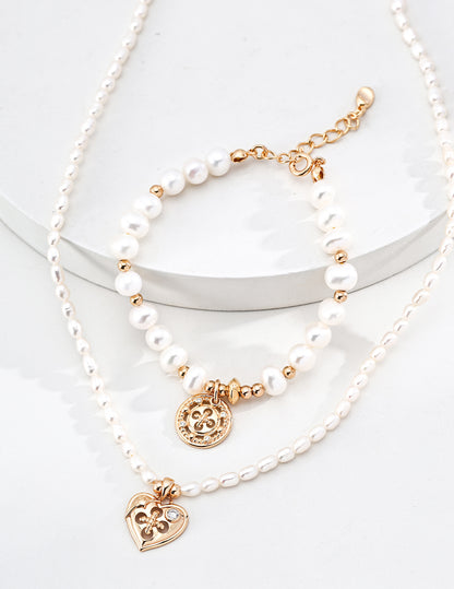 Luna Pearl Charm Bracelet