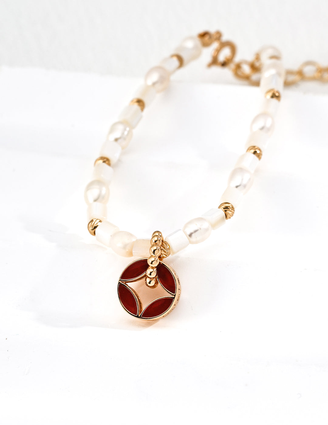 Vintage Pearl Garnet Bracelet & Necklace