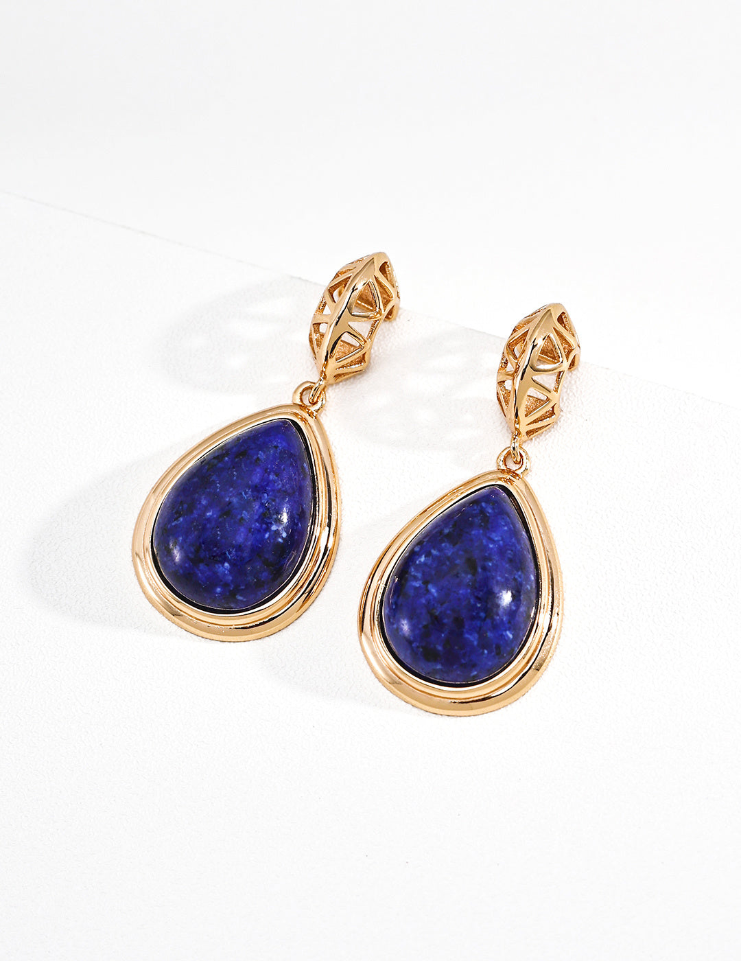 Vintage Teardrop Stone Earrings