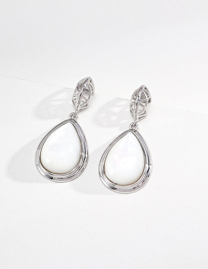 Vintage Teardrop Stone Earrings