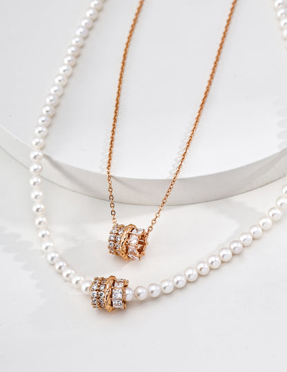 Galaxy Pearl Zircon Necklace
