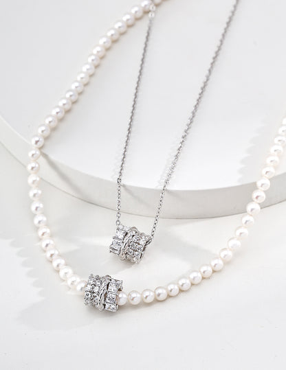 Galaxy Pearl Zircon Necklace